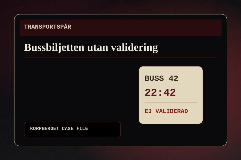 Bussbiljetten utan validering