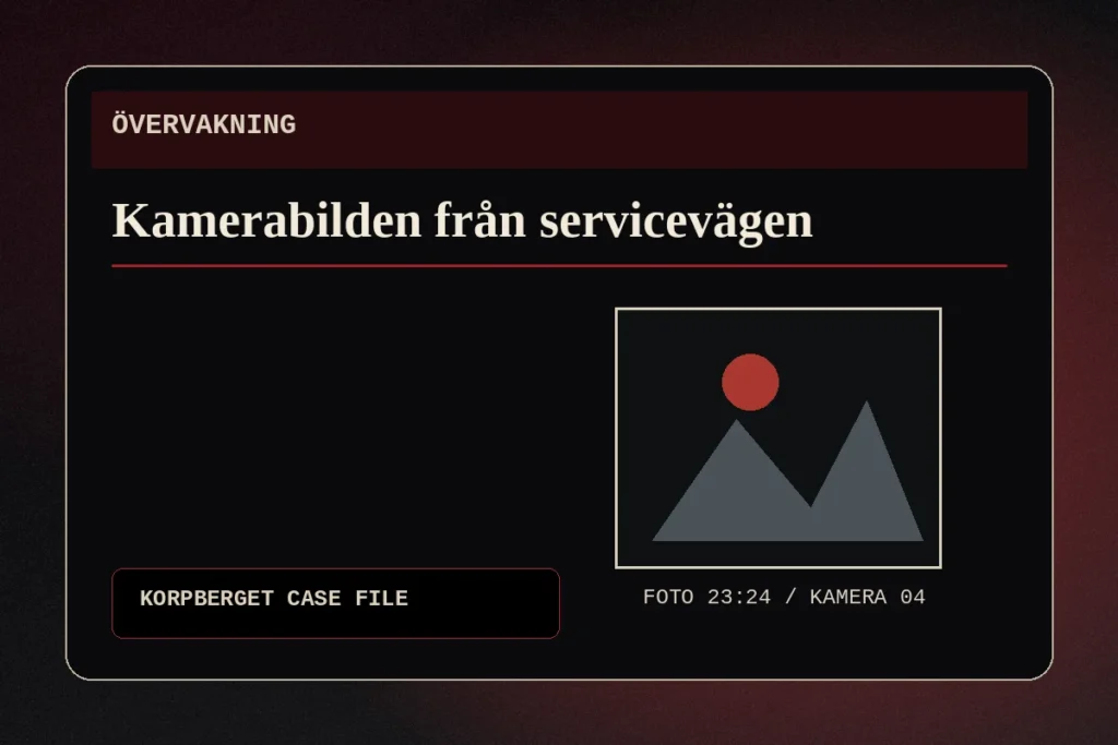 Kamerabilden från servicevägen