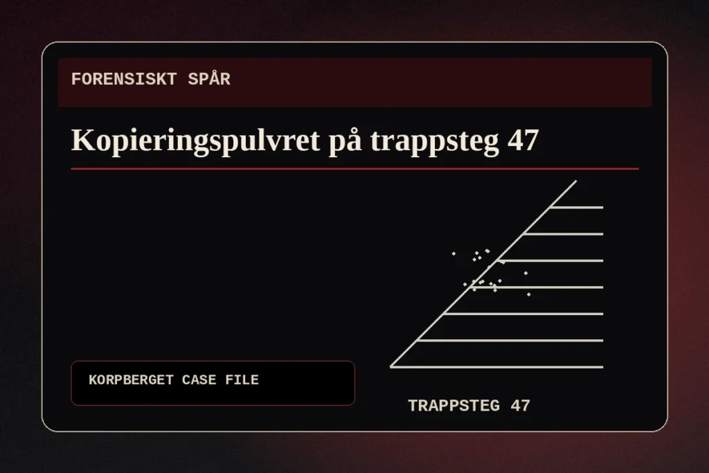 Kopieringspulvret på trappsteg 47