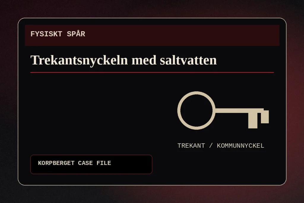 Trekantsnyckeln med saltvatten